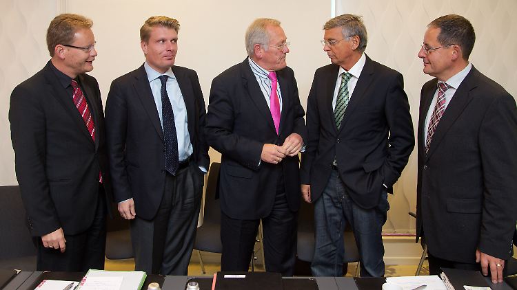 Speerspitze des Konservatismus: Die Unionspolitiker Thomas Dörflinger, Thomas Bareiß, Christean Wagner, Wolfgang Bosbach und Steffen Flath.