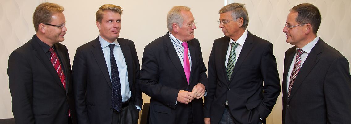 Speerspitze des Konservatismus: Die Unionspolitiker Thomas Dörflinger, Thomas Bareiß, Christean Wagner, Wolfgang Bosbach und Steffen Flath.