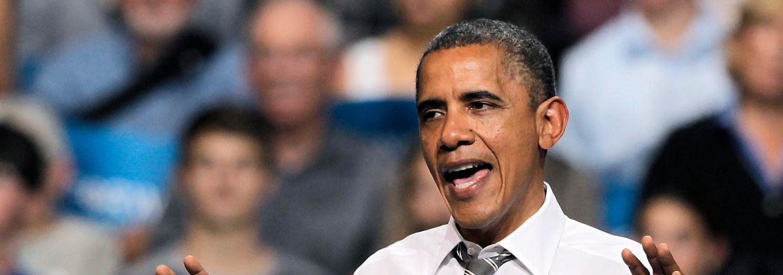 "Vorwärts!", vier weitere Jahre erhofft sich Barack Obama.