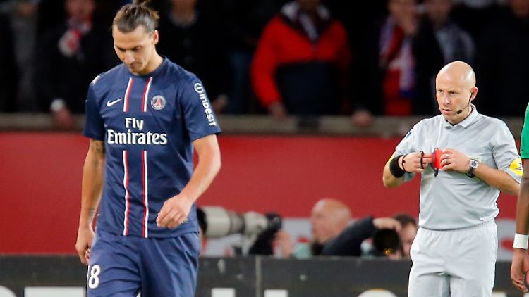 Rot und raus: Zlatan Ibrahimovic.