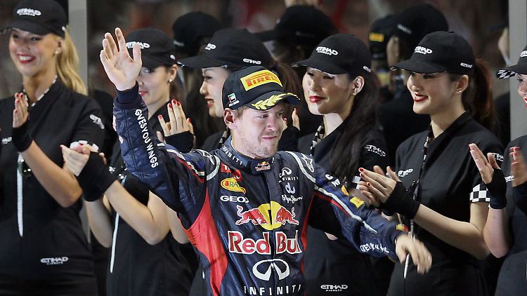 Applaus, Applaus: Sebastian Vettel in Abu Dhabi.