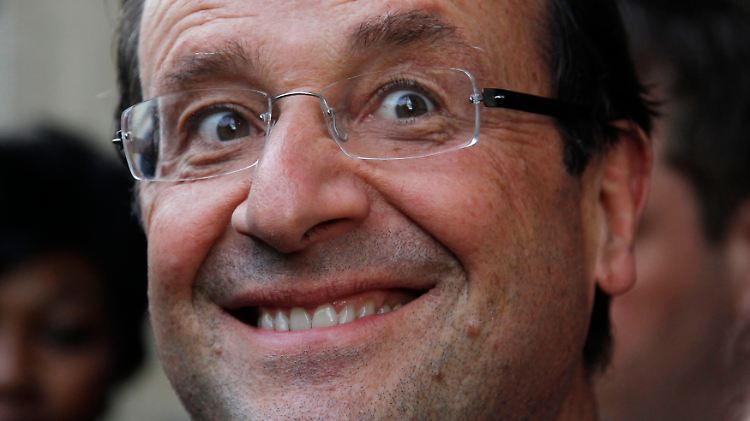 Hollande hat Spaß. Zumindest sorgt seine Grußbotschaft an US-Präsident Obama für Lacher. (Archivbild)