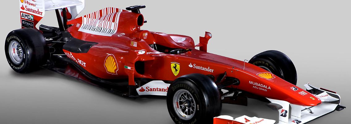 Rot und wahrscheinlich sehr schnell: Der Ferrari F10.