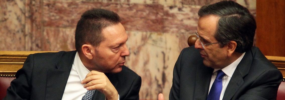 Verwalter leerer Kassen: Ministerpräsident Antonis Samaras (rechts) und Finanzminister Yannis Stournaras.
