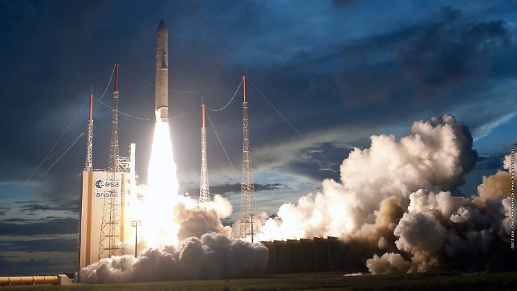 Der 52. Erfolg in Folge: Die Ariane-Trägerrakete startet vom Weltraumbahnhof Kourou in Französisch-Guyana.
