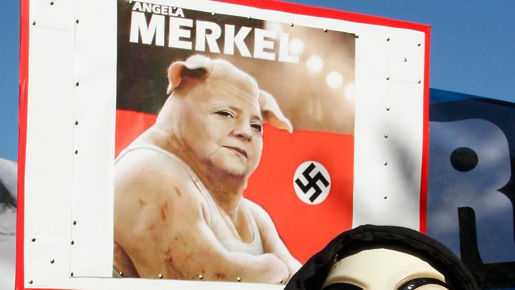 Keine schönen Bilder, die sich Merkel in Portugal anschauen muss.