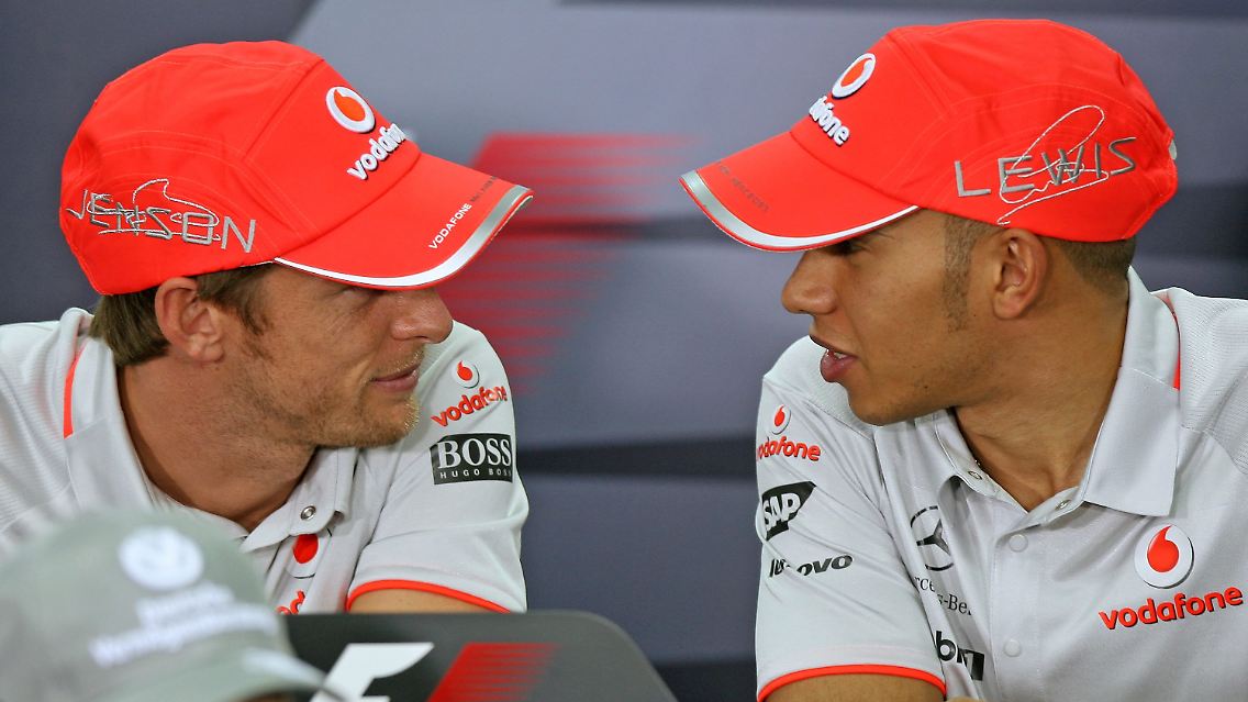 Harmonie pur: Jenson Button und Lewis Hamilton.