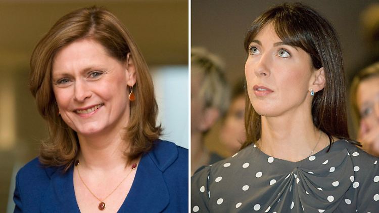 England erwartet ein besonderes Duell: Sarah Brown (l) gegen Samantha Cameron.