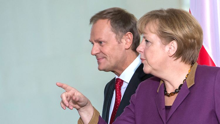 Donald Tusk und Angela Merkel