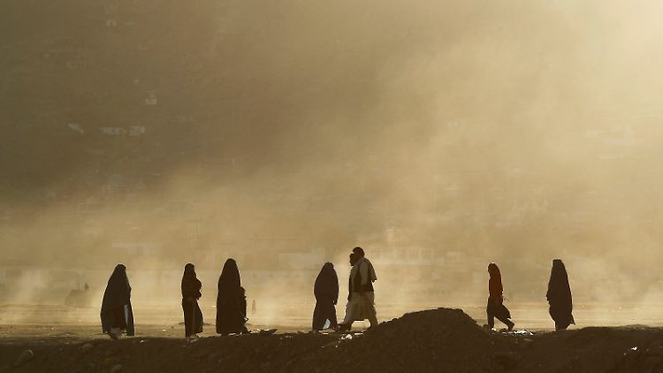 Bei Sonnenuntergang in Kabul.