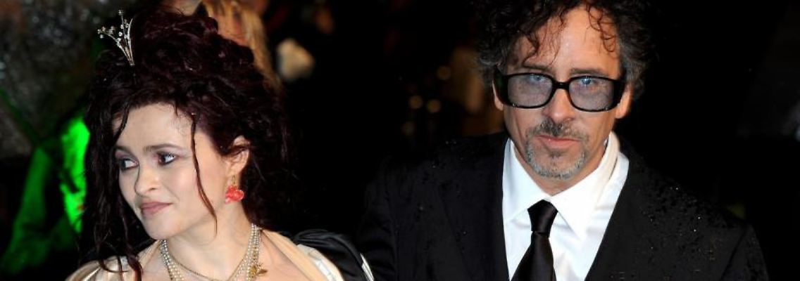 Tim Burton und seine Frau bzw. Hauptdarstellerin Helena Bonham Carter bei der Premiere in London.