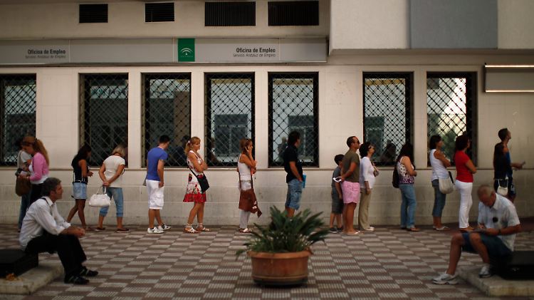Arbeitssuchende im spanischen Marbella.