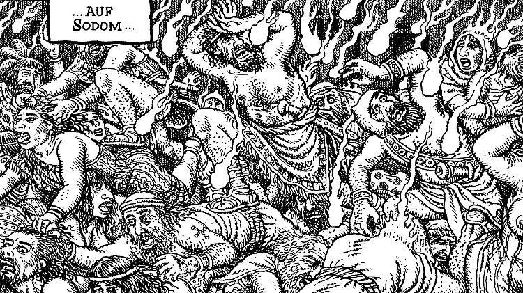 Gegen die guten Sitten: die Zerstörung von Sodom und Gomorra.
