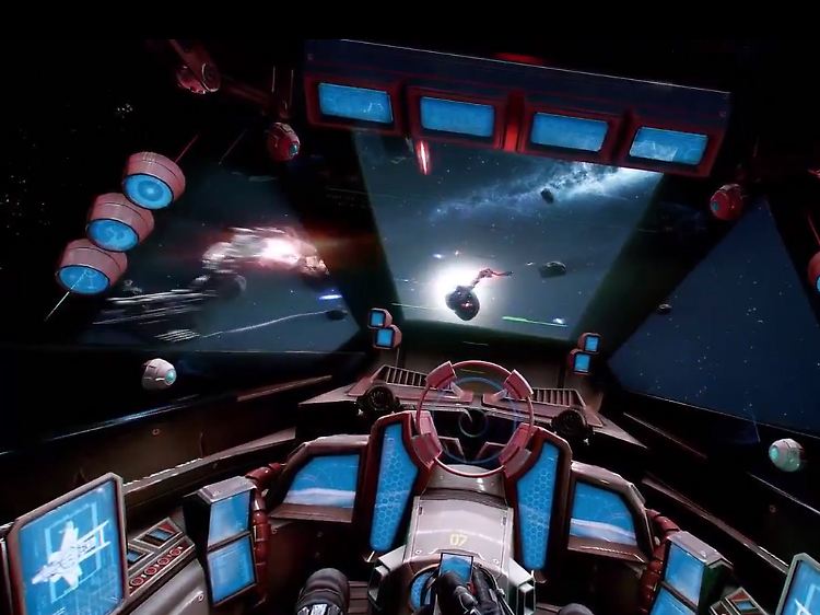 Seit "Wing Commander" hat sich auch im Cockpit grafisch etwas getan.