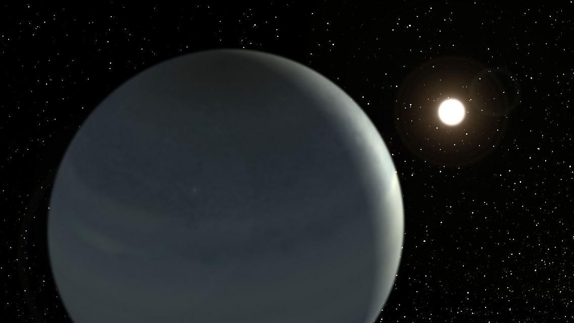 Die künstlerische Darstellung zeigt den sogenannten Exoplaneten Corot-9b (rechts), der um eine Sonne im Sternbild Schlange kreist.