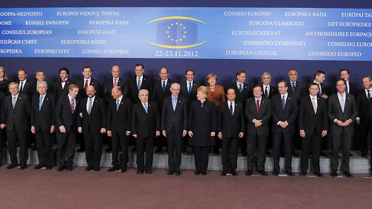Das Familienfoto der Staats- und Regierungschefs in Brüssel.
