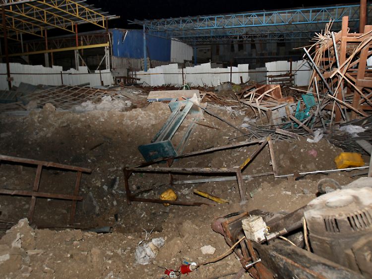 Eine Metallfabrik in Gaza-Stadt nach einem israelischen Raketenbeschuss.