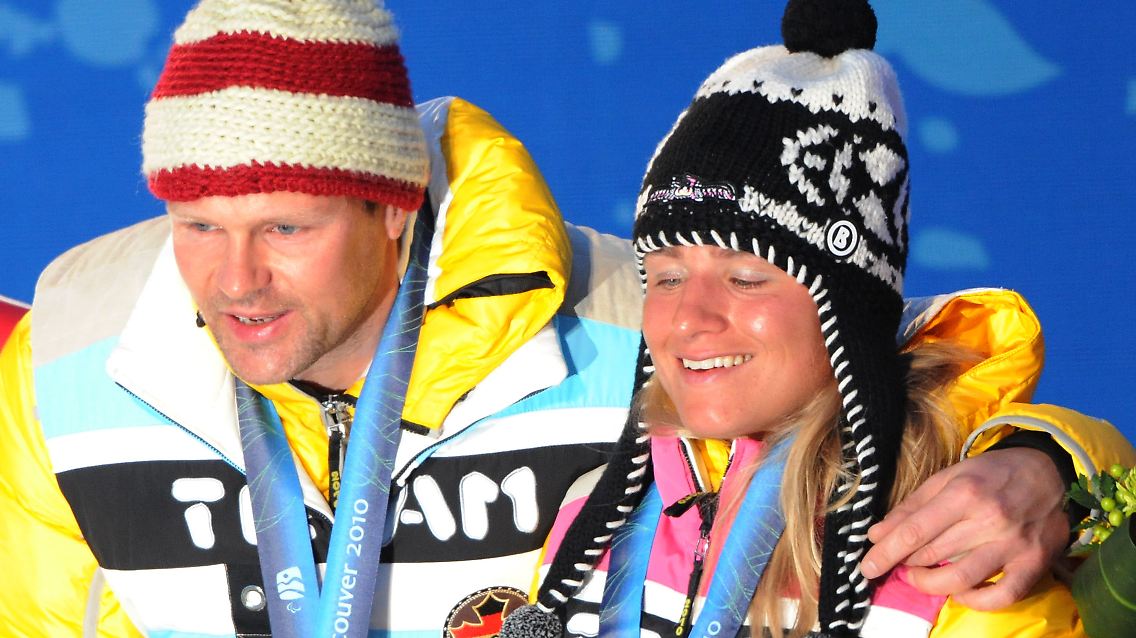 Symbiose: Verena Bentele und ihr Begleitläufer Thomas Friedrich.