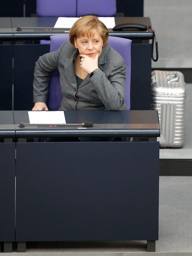 Die Kanzlerin im Bundestag.