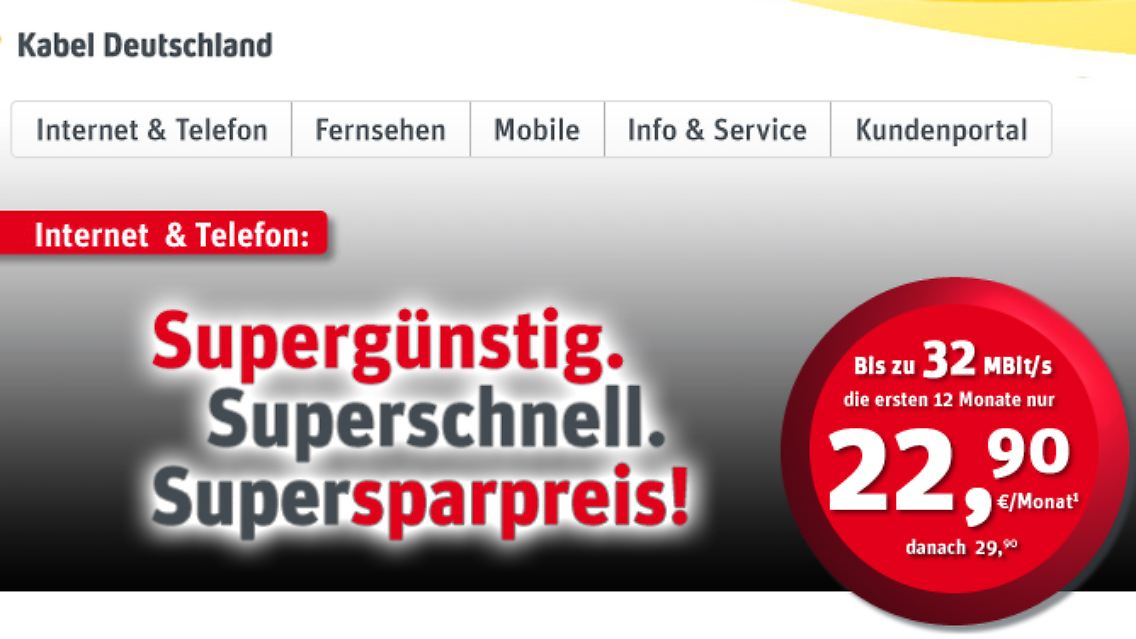 Kabel Deutschland setzt auf aggressive Preisgestaltung bei Internet- und Telefonangeboten.