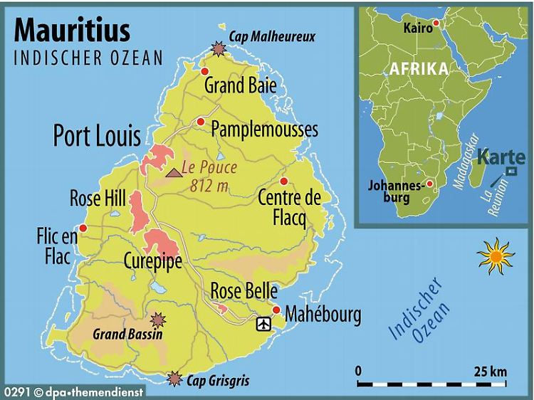 "Stern und Schlüssel des Indischen Ozeans" lautet der Wahlspruch der Republik Mauritius. Das Eiland ist etwas kleiner als das Saarland und hat gut 1,2 Millionen Bewohner.