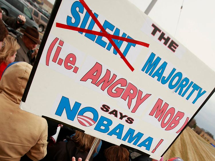 Die Konservativen machen Front gegen den "Sozialisten" Obama.