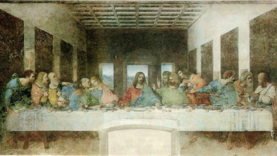 "Das letzte Abendmahl" von Leonardo da Vinci wurde als Wandbild 1498 beendet.