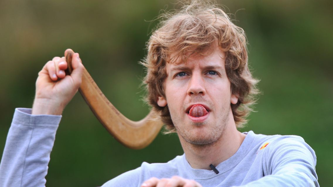 Down under: Sebastian Vettel.