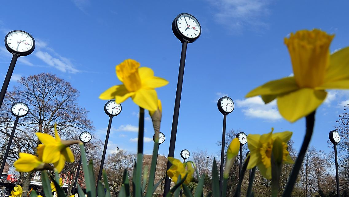 Jedes Jahr am letzten Sonntag im März wird die Uhr von zwei auf drei gestellt.