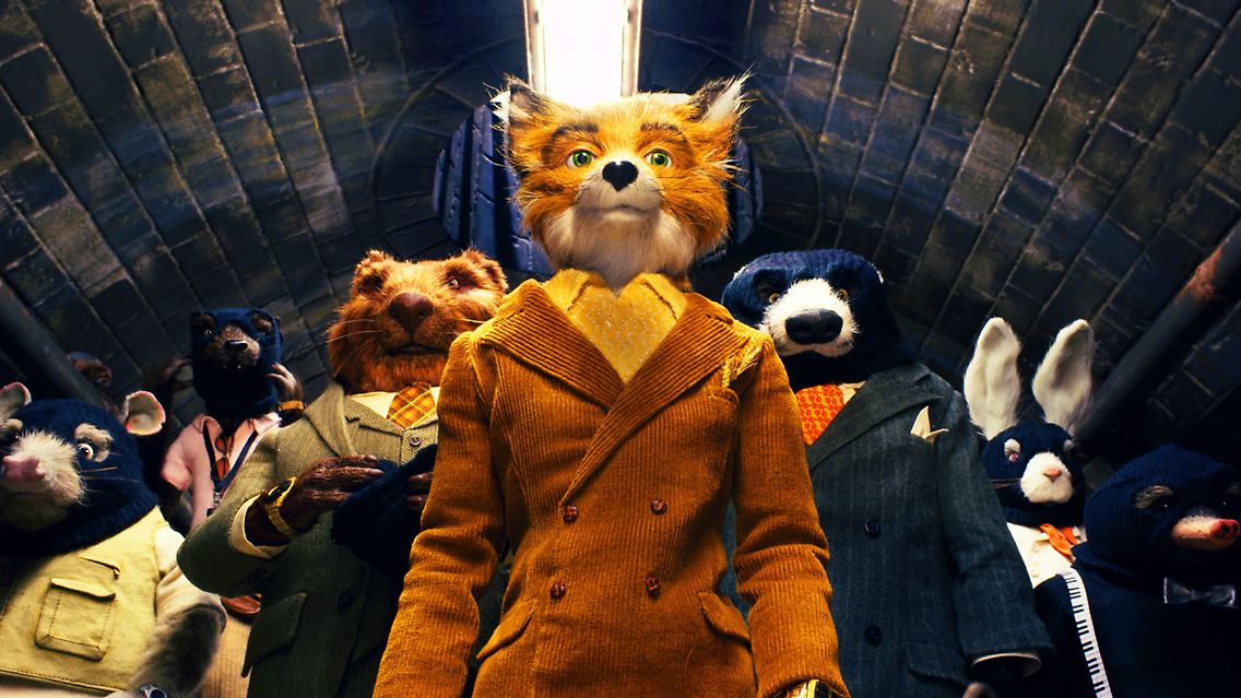 Mr. Fox wehrt sich mit seinen Wald-Kollegen gegen die skrupellose Bauernbande.