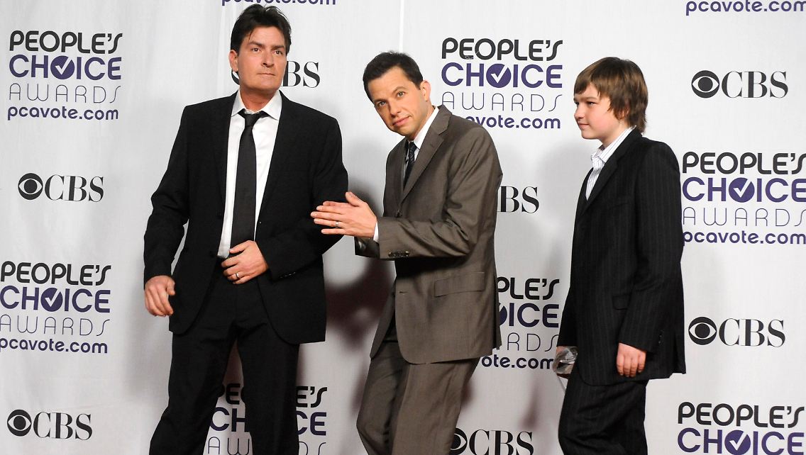 Ein Dream Team: Charlie Sheen, Jon Cryer und Angus T. Jones (von links) beim "People's Choice Award" in Los Angeles 2009.