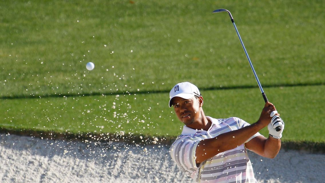 Erste Trainingsrunde am Ostersonntag: Tiger Woods.