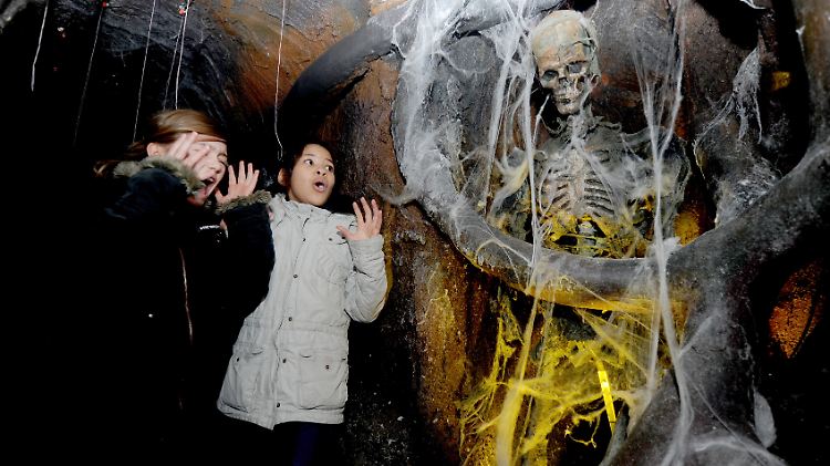 Hier ist Gruseln erwünscht: Im Hamburger Dungeon können sich Besucher auf dem sumpfigen "Pfad des Grauens" von Moorleichen erschrecken lassen.