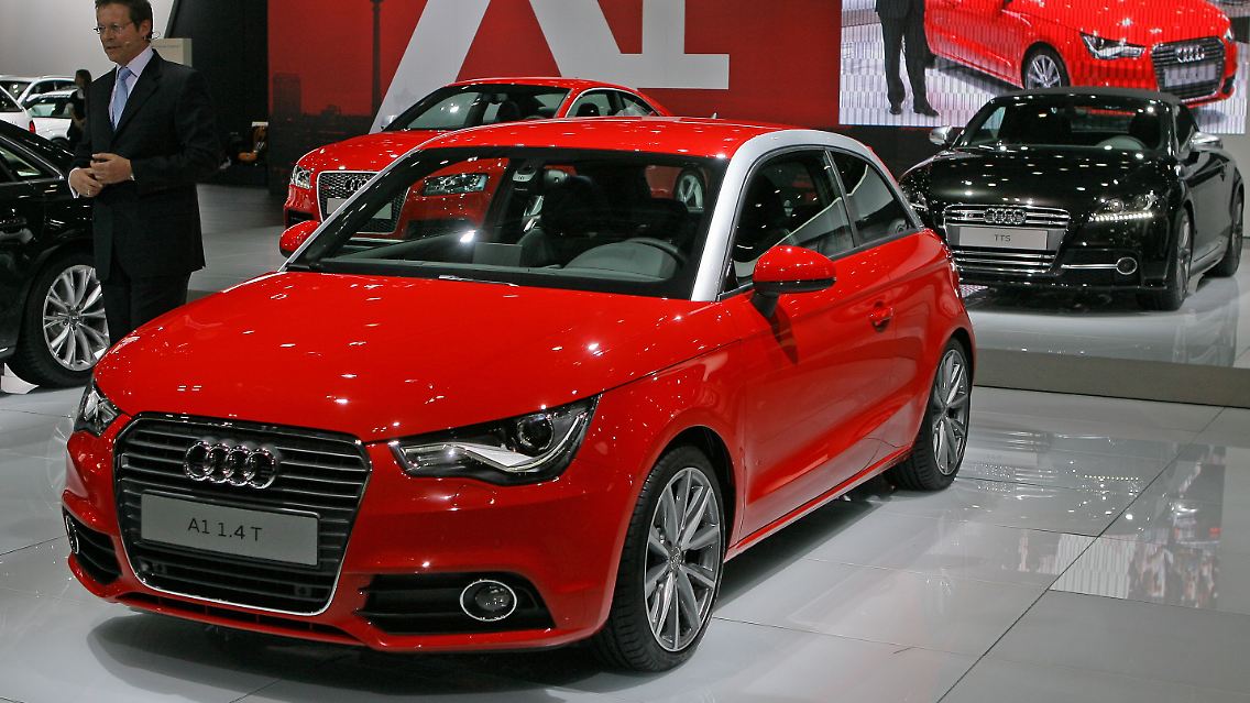Präsentation des Audi A1 auf der Auto Mobil International (AMI) in Leipzig.