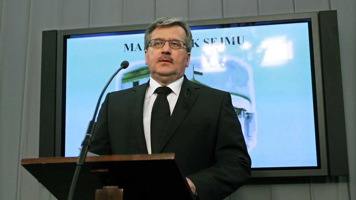 Sejm-Vorsteher Komorowski gilt für die vorgezogene Präsidentenwahl als Favorit.