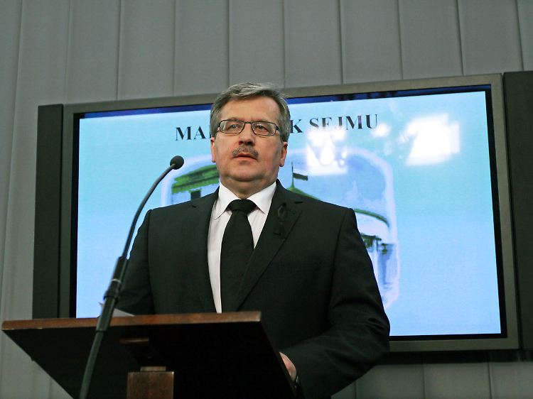 Sejm-Vorsteher Komorowski gilt für die vorgezogene Präsidentenwahl als Favorit.