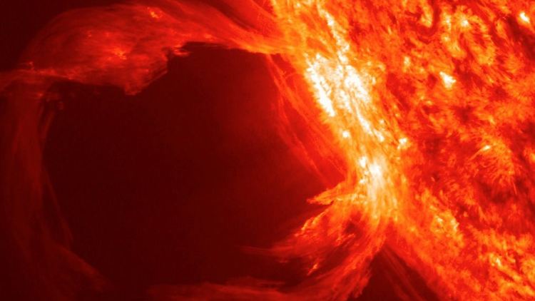 Eine riesige Gasschleife ist auf diesem Bild deutlich zu erkennen. 