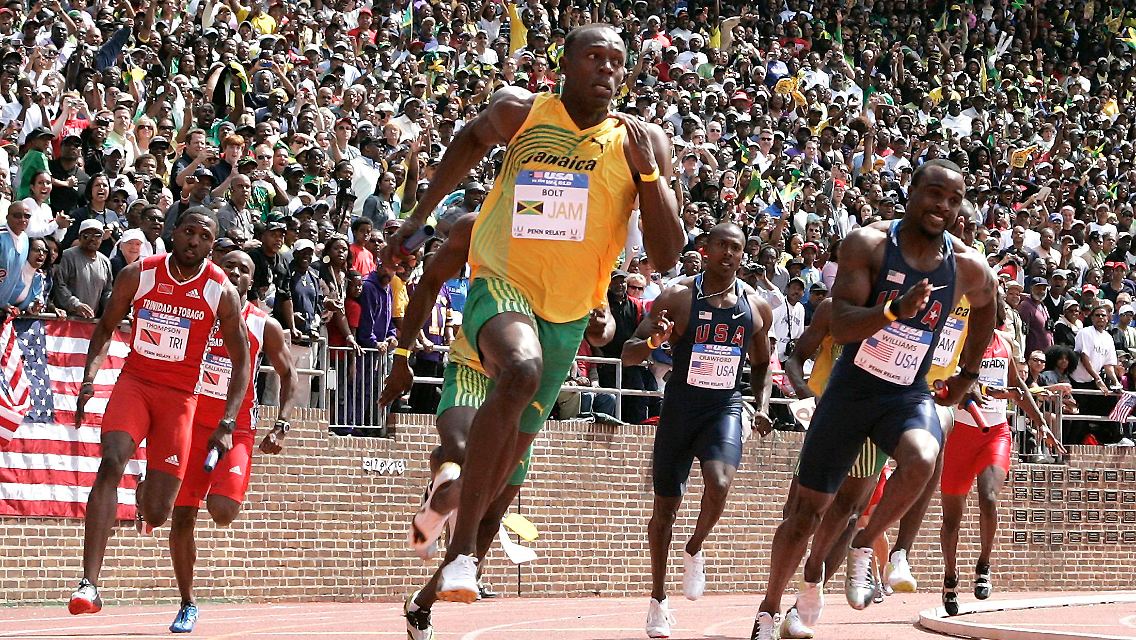 Nach seinem Lauf scherzte Bolt: "Ich habe den Jungs gesagt, dass sie vorher schon alles klar machen sollen, damit ich nicht mehr zu hart arbeiten muss."