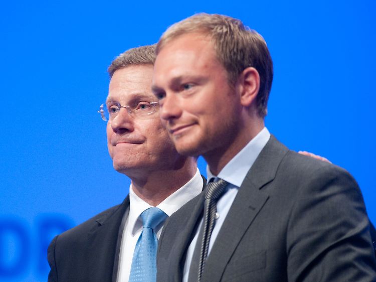 Auf einer Linie: Westerwelle und der neue Generalsekretär Lindner.