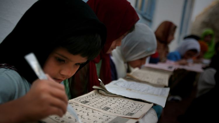 Afghanische Mädchen in einer Kabuler Schule.