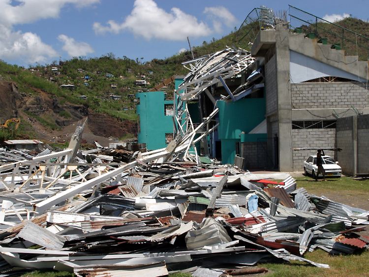 Hurrikan Ivan verwüstete Grenada im September 2004.