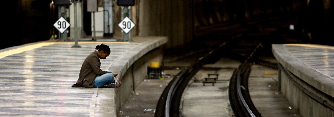 Streikbedingt leerer Bahnhof in Lissabon: Anleger fürchten, dass Portugal das griechische Schicksal ereilt.