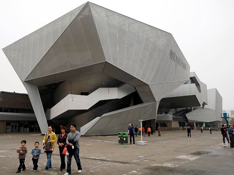 Der deutsche Pavillon auf der Expo in Shanghai präsentiert eine Stadt im Gleichgewicht.