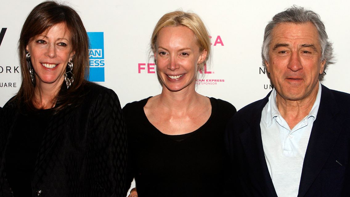 Geschafft: Aladag im Zentrum von Tribeca, zwischen Jane Rosenthal und Robert de Niro.