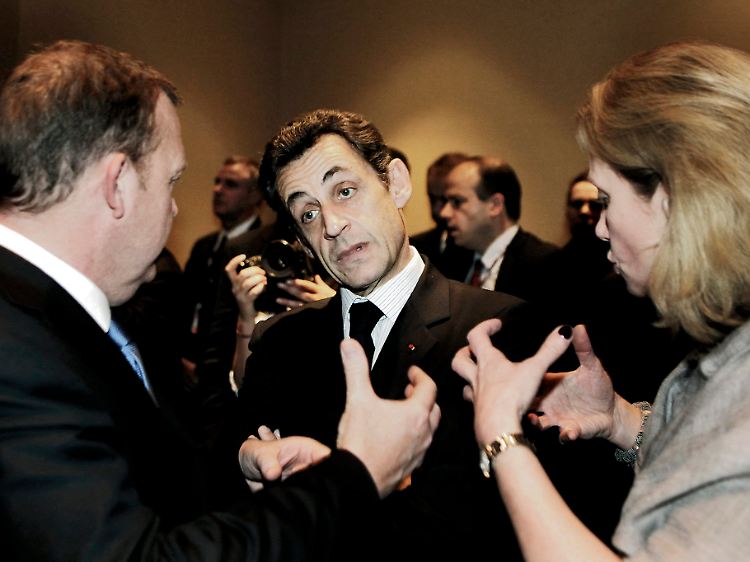 Zufriedenheit sieht anders aus: Frankreichs Staatschef Nicolas Sarkozy.