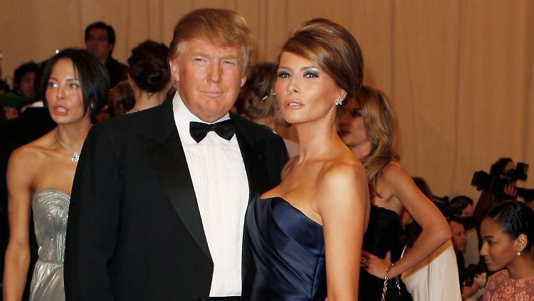 Meister der Mimik: Donald Trump und seine Frau Melania, ebenfalls Gesichtsakrobatin.   