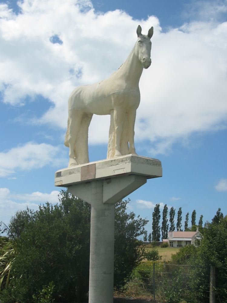 Eine Statue von Phar Lap steht in seinem Geburtsort Timaru.