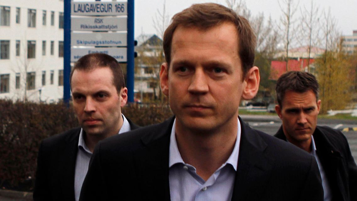 Hreidar Mar Sigurdsson bei seiner Festnahme.