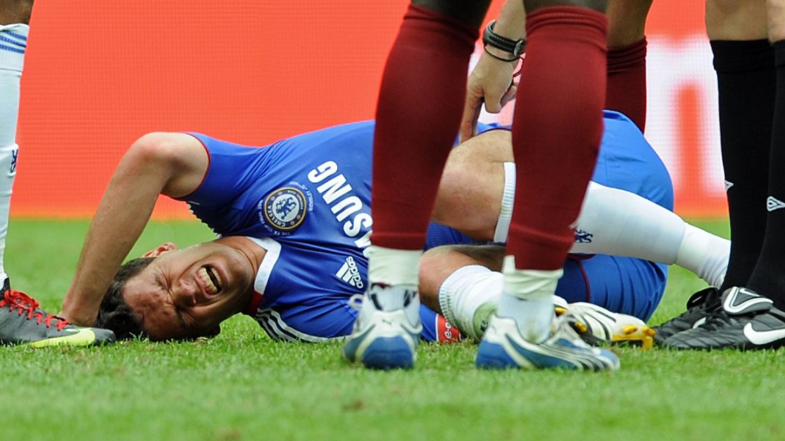 Verletzt: Michael Ballack, DFB-Kapitän.