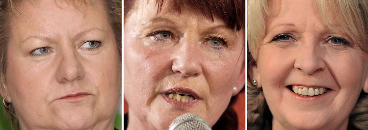Geballte Frauenpower (v.l.): Sylvia Löhrmann (Grüne) Bärbel Beuermann (Linke) und Hannelore Kraft (SPD).